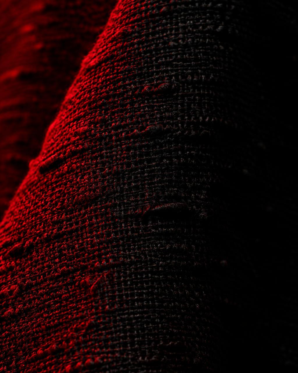 Black hemp fabric detail